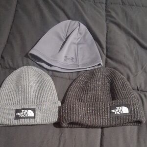 3 Winter Beanies (Under Armour, North Face)